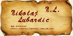 Nikolaj Lubardić vizit kartica